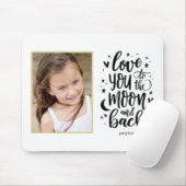 月と背面の編集可能なカラーの写真に戻カスタムる マウスパッド (マウス)