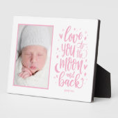 月と背面の編集可能なカラーフォトフレームへ フォトプラーク (側面)