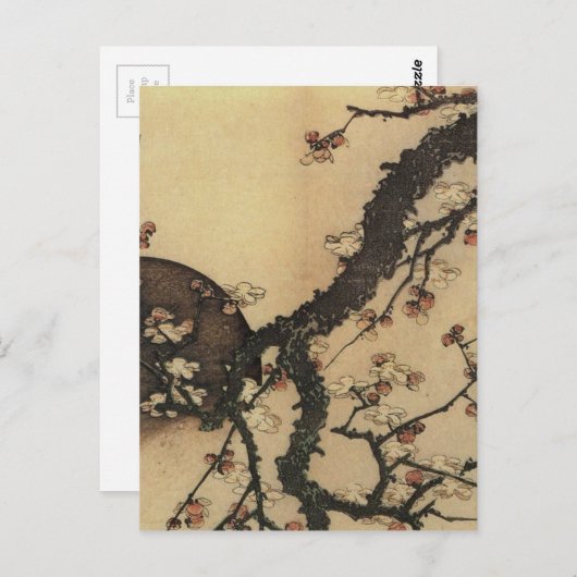 月と花 ポストカード (正面/裏面)