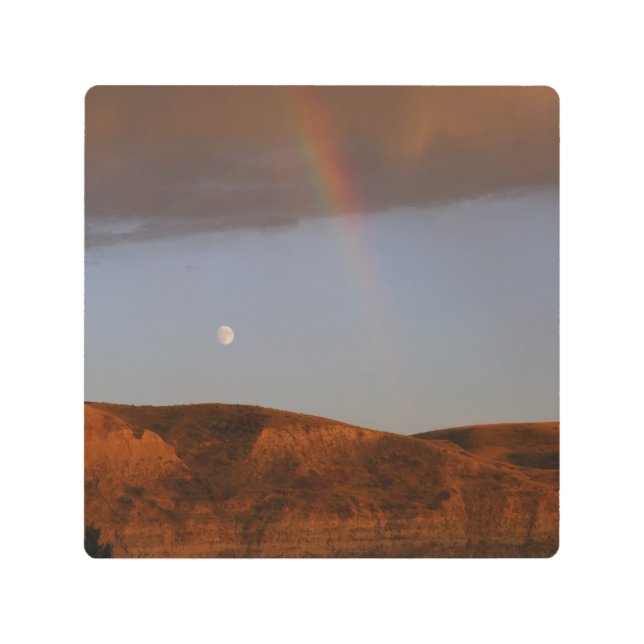 月と虹 メタルプリント (正面)