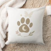 月と蝶とペットのメモリアルポー – 悔やみや弔慰 クッション (ブランケット)