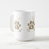 月と蝶とペットのメモリアルポー – 悔やみや弔慰 コーヒーマグカップ (正面左)