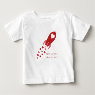 月と裏のロケット船に愛して ベビーTシャツ