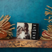 月と裏の写真に愛して フォトプラーク (側面)