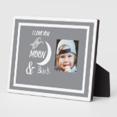 『月と裏の子の写真』 フォトプラーク (側面)