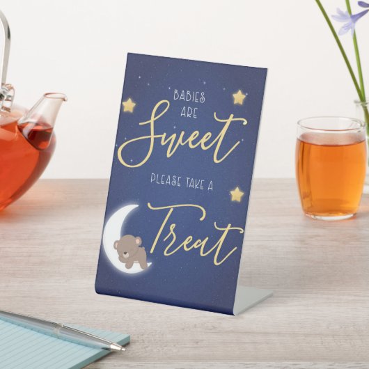 月と裏デザート台座標識4x6へ 台座サイン (インサイチュ)