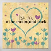 月と言葉の芸術にあなたを愛する ポスター (正面)