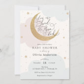 月と赤ちゃんシャワーに愛される 招待状 (正面)