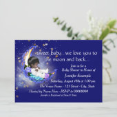 月と赤ちゃんシャワー 招待状 (スタンド正面)