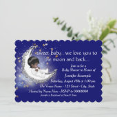 月と赤ちゃんシャワー 招待状 (スタンド正面)