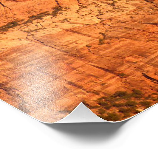 月と赤の岩と夕日の写真プリント20" x 16" フォトプリント            (角)