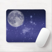 月と輝く星 マウスパッド (マウス)