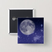 月と輝く星 缶バッジ (正面&裏面)