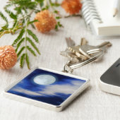 月と雲のある夜空 キーホルダー (側面)