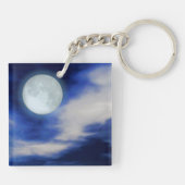 月と雲のある夜空 キーホルダー (裏面)