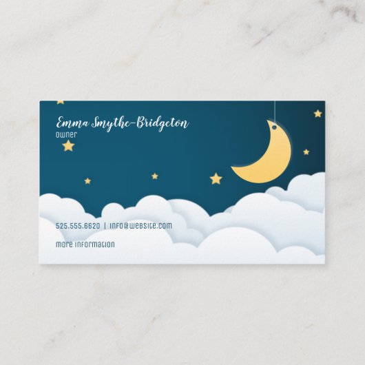 月と雲の上 名刺 (裏面)