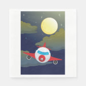 月と飛行機のナプキン スタンダードランチョンナプキン (正面)
