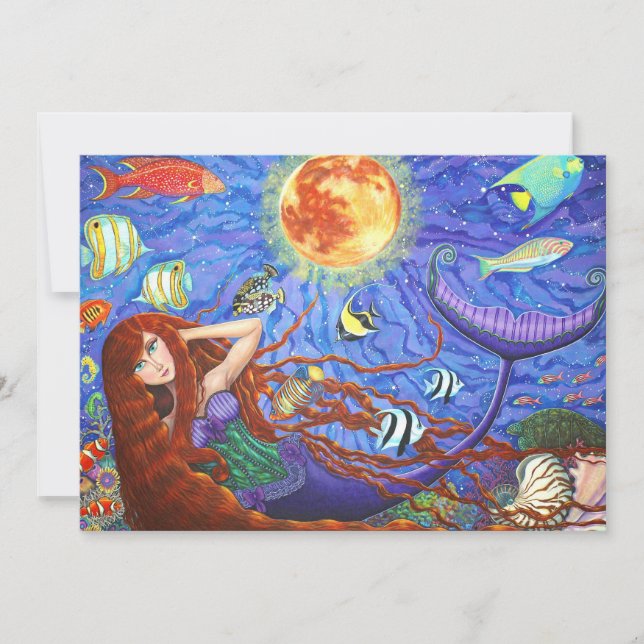 月と魚のコルセットの人魚の赤毛 (正面)