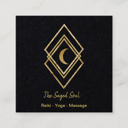 月と黄金の幾何学 スクエア名刺 (正面)