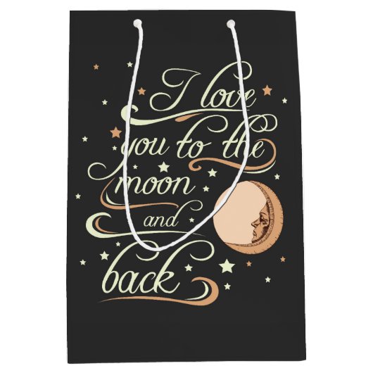 月と黒に愛してる ミディアムペーパーバッグ (正面)