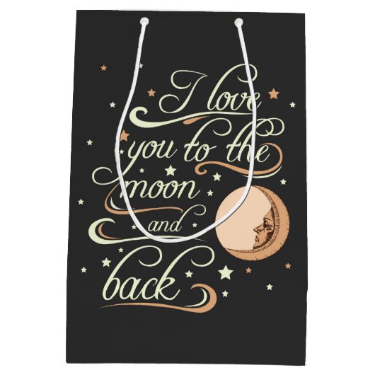 月と黒に愛してる ミディアムペーパーバッグ (裏面)