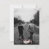 月とraven水の色の結婚式の日付保存 招待状 (裏面)