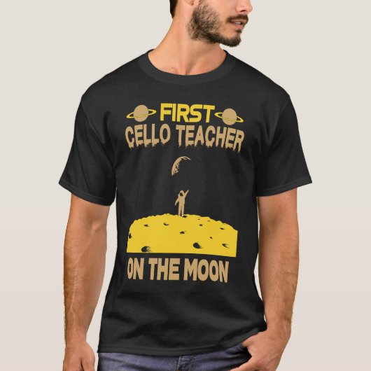 月におけるチェロ教師 Tシャツ (正面)
