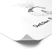 月にお座りになった女の子の指紋風船ブック ポスター (角)