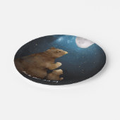 月にかわいいクマ ペーパープレート (アングル)