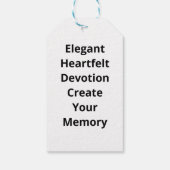 月にまで届く愛を Elegant Heartfelt ギフトタグ (裏面)