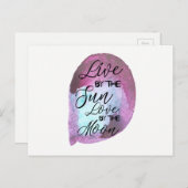 月によって日曜日愛によって生きているBohoの郵便はがき ポストカード (正面/裏面)