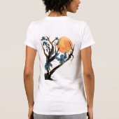 "月によって"は女性の小柄いTが開花します Tシャツ (裏面)