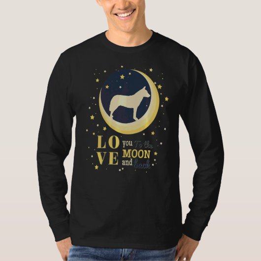 月にオーストラリアのヘラー牛の犬を愛する Tシャツ (正面)