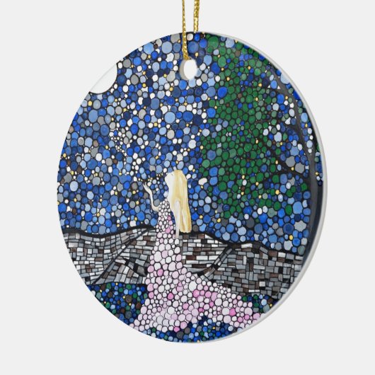 月にキスを吹いて下さい セラミックオーナメント (左)