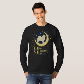 月にサモイエードゼリー犬を愛 Tシャツ (正面フル)