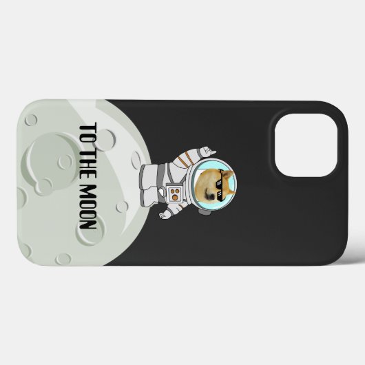 月にドジェコイン Case-Mate iPhoneケース (裏面 (横))