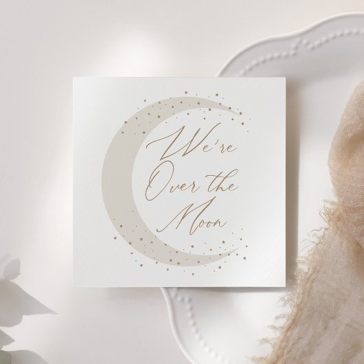 月に中立な赤ちゃんシャワーの上で スタンダードカクテルナプキン