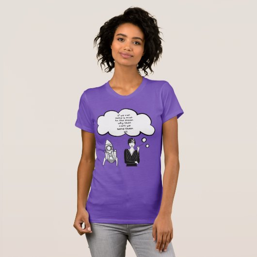 月に人を送る Tシャツ (正面フル)