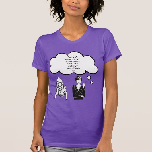 月に人を送る Tシャツ (正面)