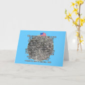 月に人間を差し向けたJFKの引用文 カード (黄色い花)