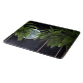 月に向かうヤシの木 カッティングボード (角)