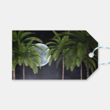 月に向かうヤシの木