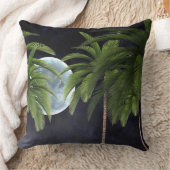 月に向かうヤシの木 クッション (ブランケット)