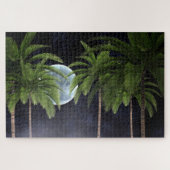 月に向かうヤシの木 ジグソーパズル (横)