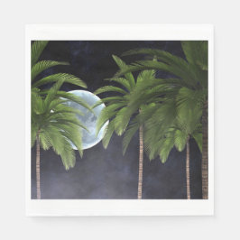 月に向かうヤシの木 スタンダードランチョンナプキン