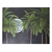 月に向かうヤシの木 ノートパッド (正面)