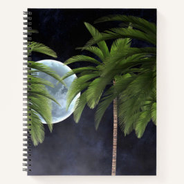 月に向かうヤシの木 ノートブック