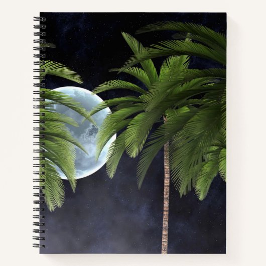 月に向かうヤシの木 ノートブック (正面)