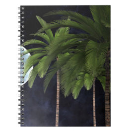 月に向かうヤシの木 ノートブック