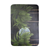 月に向かうヤシの木 バスマット (正面縦)